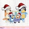 Bluey Family Santa Hat SVG, Bluey Santa Hat SVG, Bluey Merry Christmas SVG Cut Files