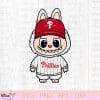 Labubu X Philadelphia Phillies SVG, Labubu Baseball Teams SVG, Labubu MLB Teams SVG Cut Files