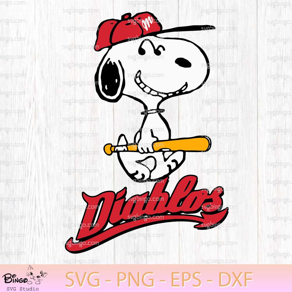 Snoopy Diablo Baseball SVG Cut Files Snoopy Diablo Baseball SVG Cut Files