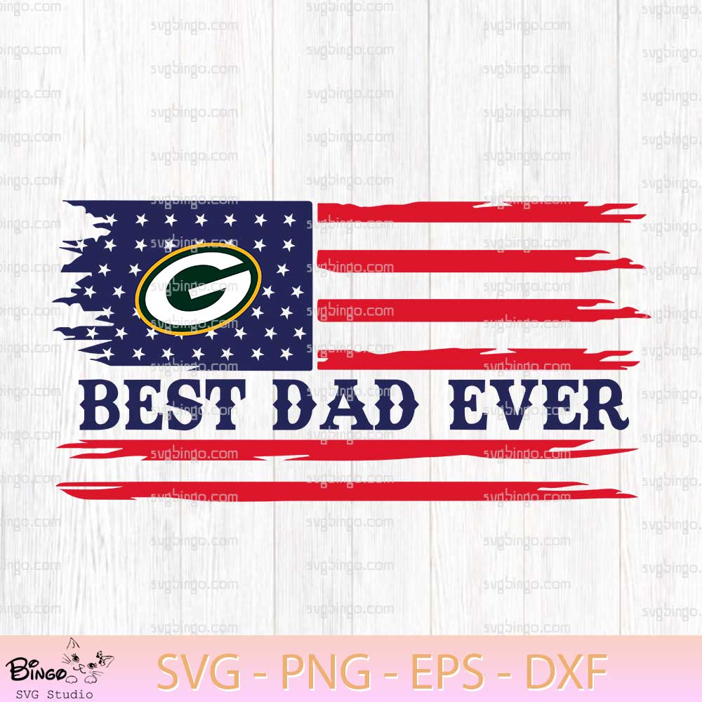 Best Dad Ever Green Bay Packers SVG, Best Dad Ever Football SVG, American Flag Football SVG PNG Best Dad Ever Green Bay Packers SVG, Best Dad Ever Football SVG, American Flag Football SVG PNG