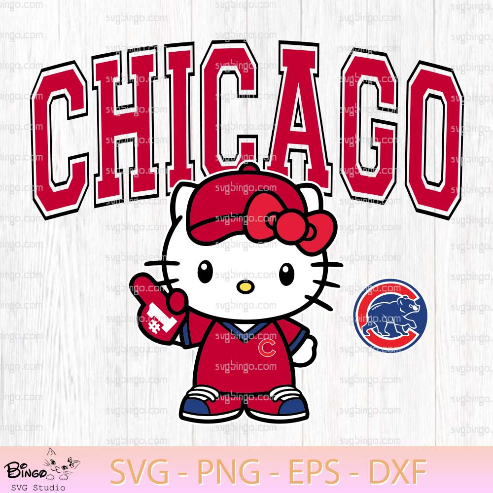 Chicago Cubs Hello Kitty SVG, Hello Kitty Fan Baseball SVG, Hello Kitty MLB Teams SVG PNG Chicago Cubs Hello Kitty SVG, Hello Kitty Fan Baseball SVG, Hello Kitty MLB Teams SVG PNG