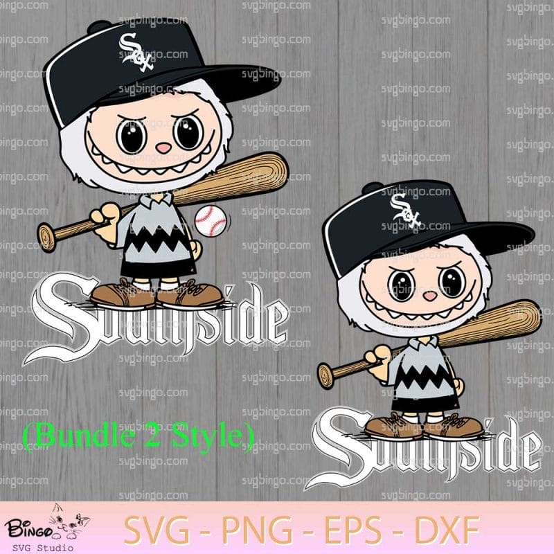 Labubu Charlie Brown Chicago White Sox SVG