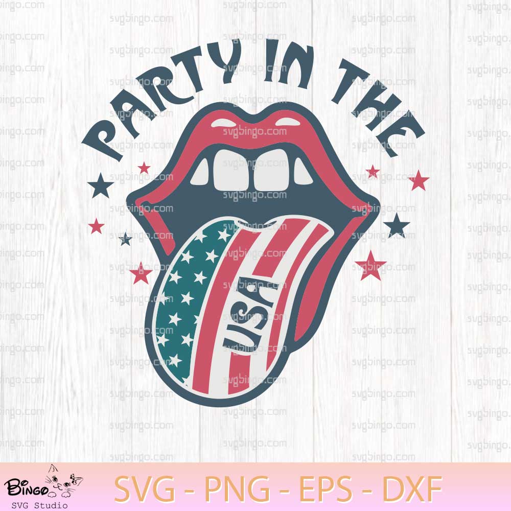 Lips Groovy Party In The USA Flag SVG PNG Lips Groovy Party In The USA Flag SVG PNG