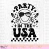 Smile Face Party In The USA SVG PNG