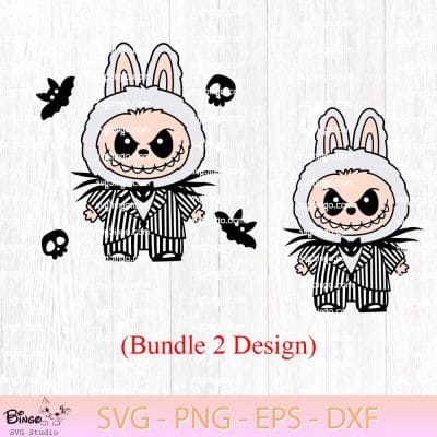Labubu Jack Skellington SVG, The Monsters Halloween SVG, Labubu Halloween SVG PNG is the product that I made, it is my creative passion, I am very proud of it!