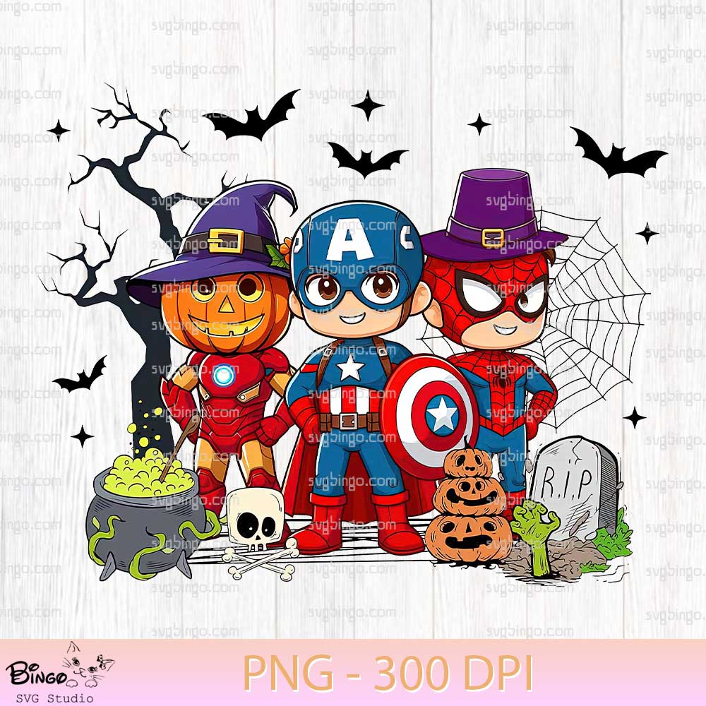 Chibi Captain America Halloween PNG, Trio Avengers Halloween PNG, Avengers Halloween PNG Chibi Captain America Halloween PNG, Trio Avengers Halloween PNG, Avengers Halloween PNG 1