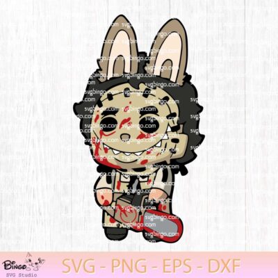 Labubu Leatherface SVG, Labubu Halloween Holiday SVG, Labubu Horror Movies SVG 1