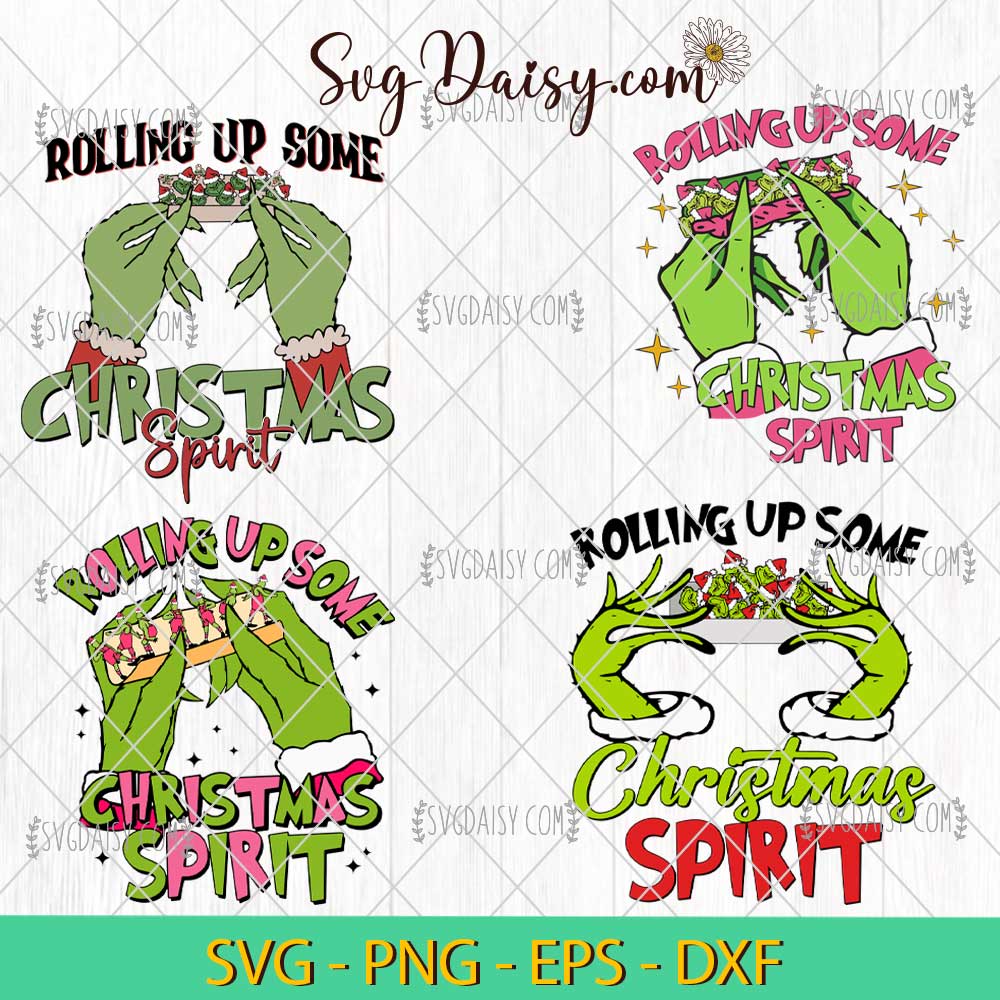 Grinch Rolling Up Some Christmas Spirit Bundle SVG Grinch Rolling Up Some Christmas Spirit Bundle SVG
