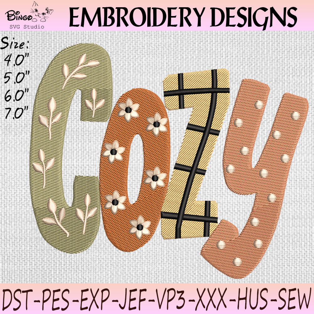 Cozy Fall Embroidery Design