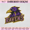 Baltimore Ravens Embroidery Design, Raven Logo Machine Embroidery File