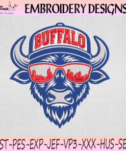 Buffalo Bills Buffalo Sunglasses Embroidery Design, Buffalo Bills Machine Embroidery File