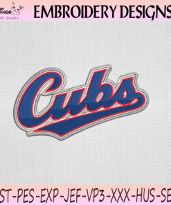 Chicago Cubs Logo Embroidery Design, Chicago Cubs Machine Embroidery File