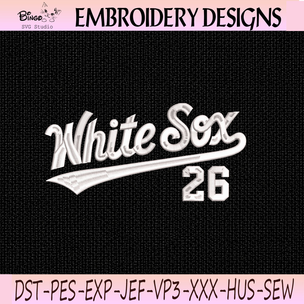 Chicago White Sox 2026 Script Embroidery Design, Chicago White Sox Machine Embroidery File