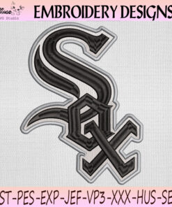 Chicago White Sox Logo Embroidery Design, Chicago White Sox Machine Embroidery File