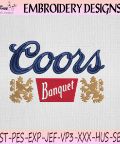 Coors Banquet Heraldic Lions Embroidery Design, Coors Banquet Machine Embroidery File