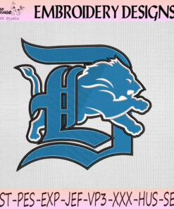 Detroit Lions Football Logo Embroidery Design, Lions Machine Embroidery File
