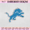 Detroit Lions Logo Embroidery Design
