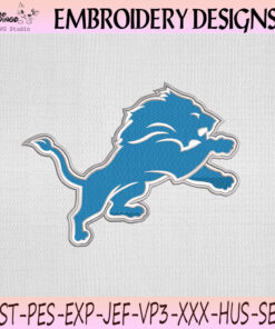 Detroit Lions Logo Embroidery Design