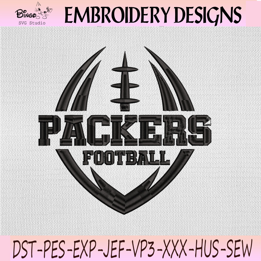 Green Bay Packers Football Wordmark Embroidery Design, Green Bay Packers Machine Embroidery File