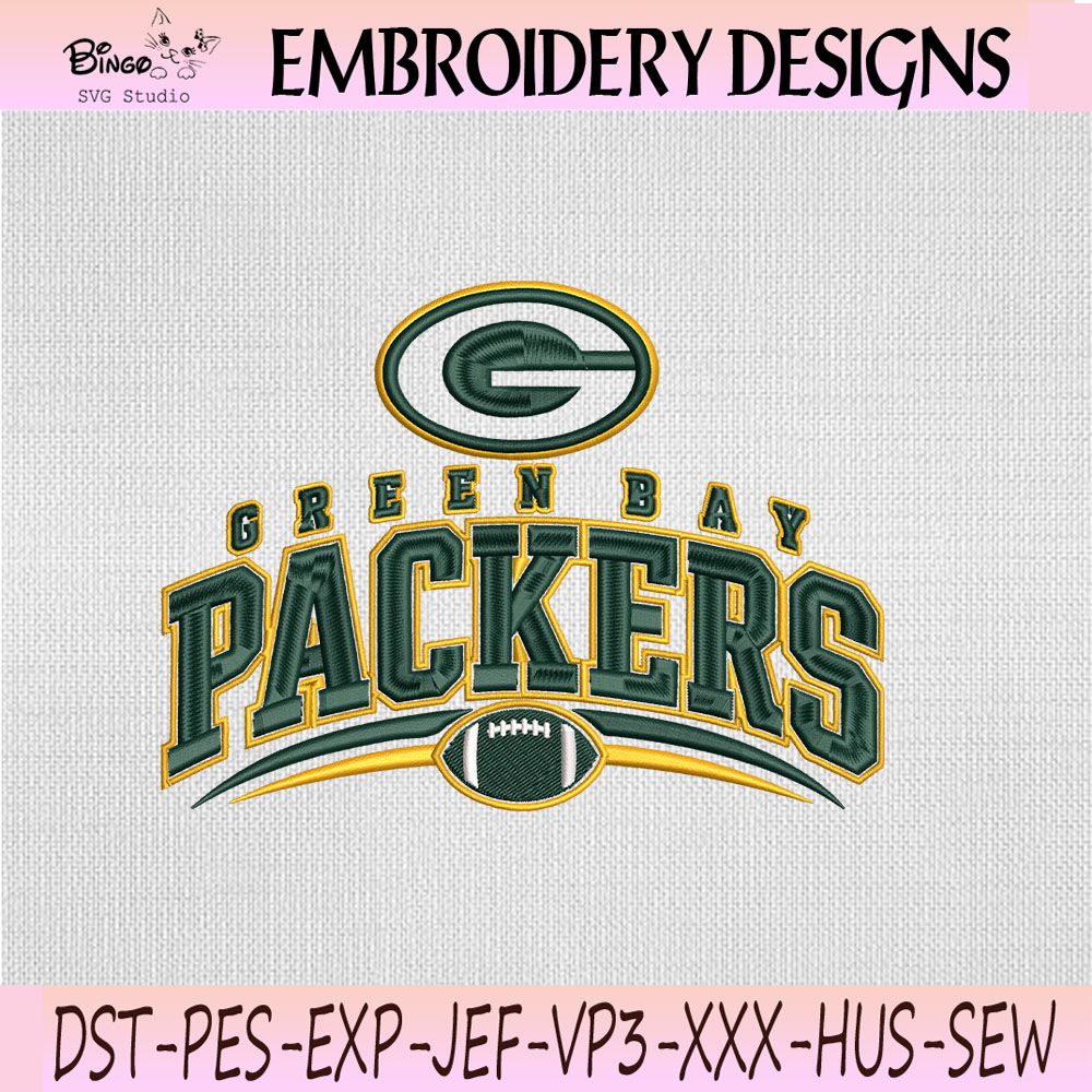Green Bay Packers Football Wordmark Embroidery Design, Packers NFL Machine Embroidery File Green Bay Packers Football Wordmark Embroidery Design, Packers NFL Machine Embroidery File