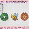 Hose Bee Lion Embroidery Design with Garden Hose Bee and Lion Funny Rebus