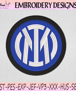 Inter Milan Football Club Logo Embroidery Design, Inter Milan Soccer Team Machine Embroidery File