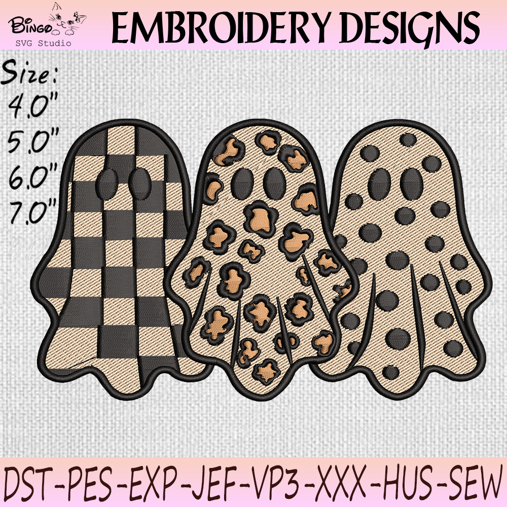 Leopard Gingham Polka Dot Ghosts