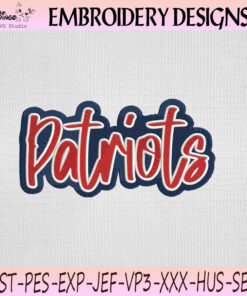 New England Patriots Script Logo Embroidery Design, Patriots NFL Machine Embroidery File