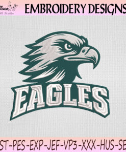 Philadelphia Eagles Eagle Head Embroidery Design, Eagles NFL Machine Embroidery File