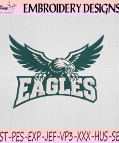 Philadelphia Eagles Wings Logo Embroidery Design, Eagles NFL Machine Embroidery File