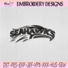 Seattle Seahawks Wordmark Logo Embroidery Design, Seattle Seahawks Machine Embroidery File