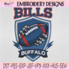 Buffalo Bills Football Shield Embroidery Design, Buffalo Bills Machine Embroidery File