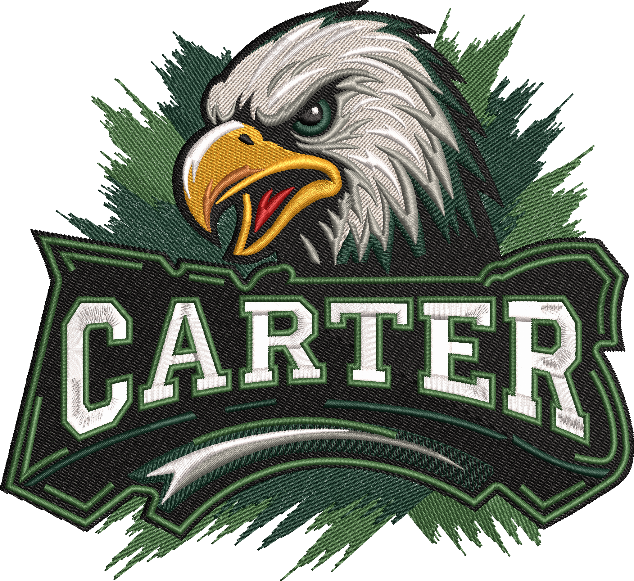 Carter Eagles Football Mascot Embroidery Design, Carter Eagles Machine Embroidery File Carter Eagles Football Mascot Embroidery Design, Carter Eagles Machine Embroidery File