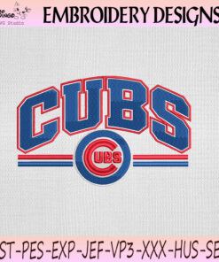 Chicago Cubs Arch Varsity Embroidery Design, Chicago Cubs Machine Embroidery File