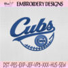 Chicago Cubs Script Baseball Embroidery Design, Chicago Cubs Machine Embroidery File