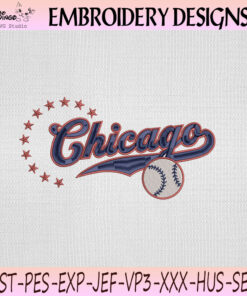 Chicago Cubs Script Baseball Embroidery Design, Chicago Cubs Machine Embroidery File
