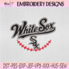 Chicago White Sox Baseball Script Embroidery Design, Chicago White Sox Machine Embroidery File