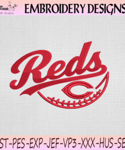 Cincinnati Reds Baseball Script Embroidery Design, Cincinnati Reds Machine Embroidery File
