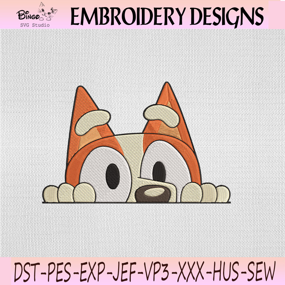 Cute Fox Peeking Embroidery Design, Cute Fox Machine Embroidery File