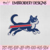 Detroit Tigers Running Tiger Embroidery Design, Detroit Tigers Machine Embroidery File