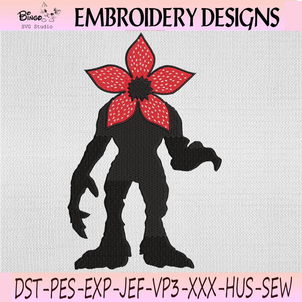 Flower Head Monster Embroidery Design, Horror Monster Machine Embroidery File Flower Head Monster Embroidery Design, Horror Monster Machine Embroidery File