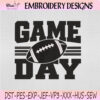 Game Day Football Varsity Embroidery Design, Game Day Machine Embroidery File