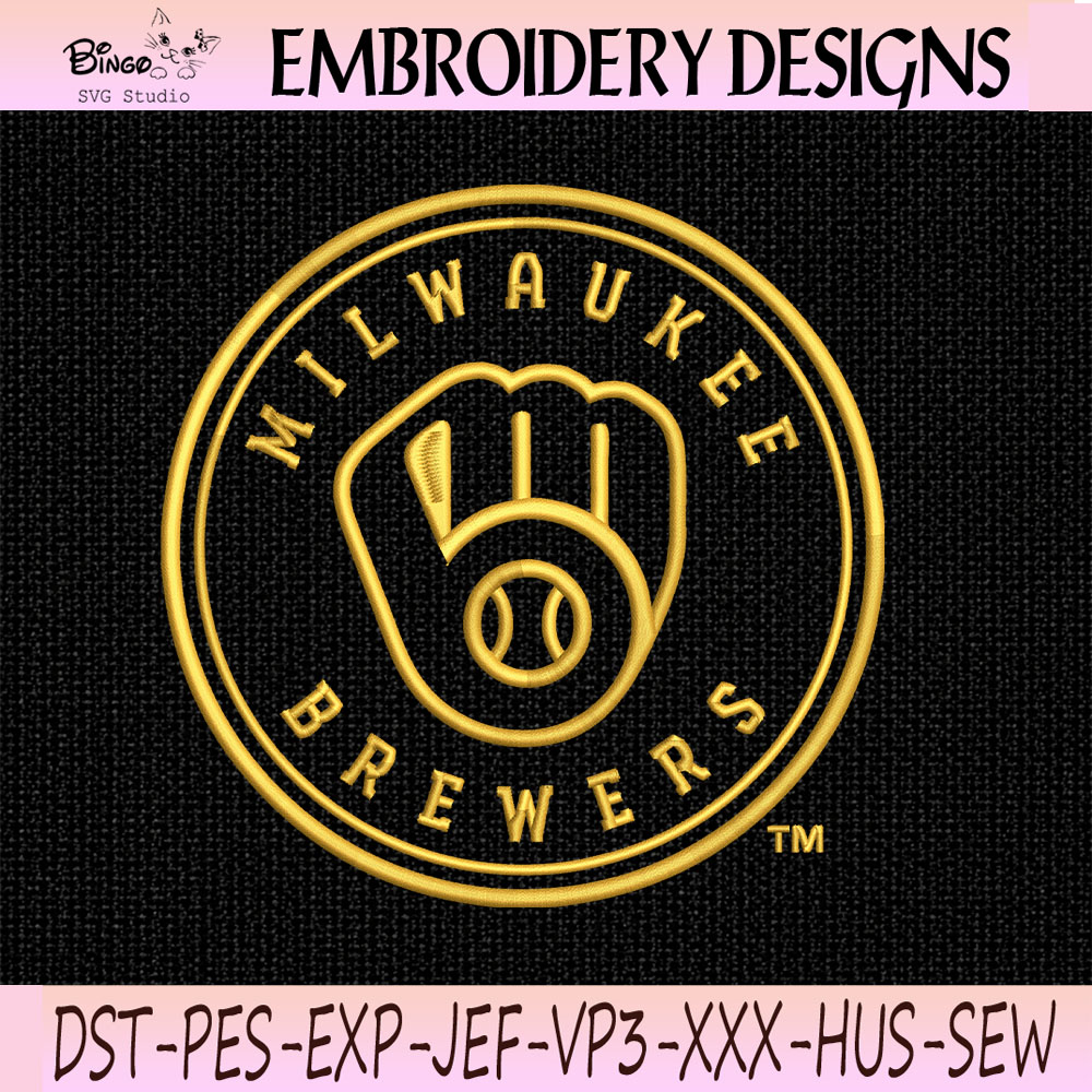 Milwaukee Brewers Circle Logo Embroidery Design, Baseball Machine Embroidery File Milwaukee Brewers Circle Logo Embroidery Design, Baseball Machine Embroidery File