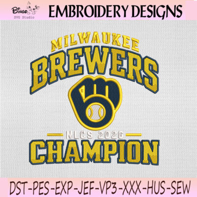 Milwaukee Brewers NLCS 2026 Champion Embroidery Design, Baseball Machine Embroidery File