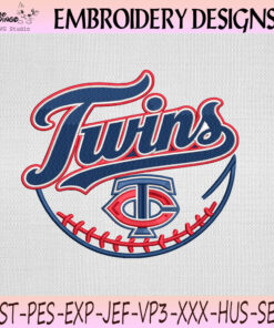 Minnesota Twins Baseball Script Embroidery Design, Minnesota Twins Machine Embroidery File