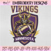 Minnesota Vikings Football Mascot Shield Embroidery Design, Minnesota Vikings Machine Embroidery File