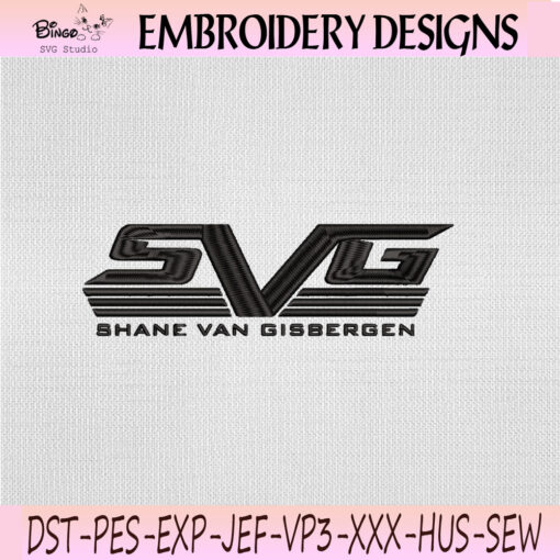 Shane Van Gisbergen Racing Embroidery Design, SVG Motorsport Machine Embroidery File