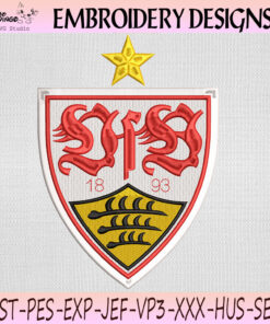 VfB Stuttgart Logo Embroidery Design, VfB Stuttgart Machine Embroidery File